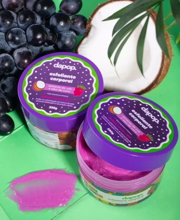 Esfoliante Corporal Perfumado Com Semente de Uva e Óleo de Coco - Dapop - Image 3