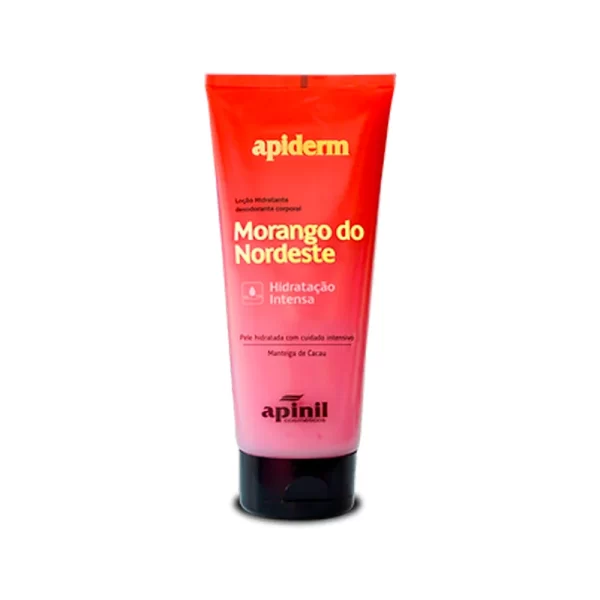 Loção Hidratante Corporal Apiderm Morango do Nordeste 190g - Apinil Cosméticos