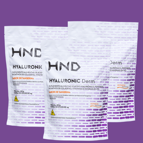 Suplemento Alimentar Hyaluronic Derm HND 120g - 3 pacotes