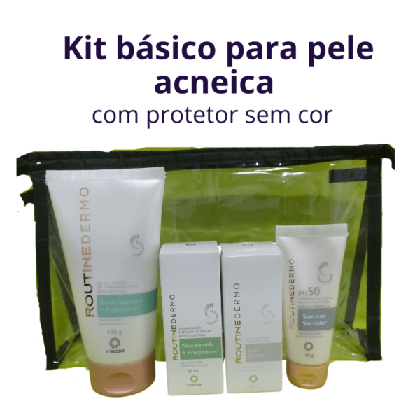 Kit básico para tratamento de acne